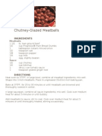 Chutney-Glazed Meatballs Recipe