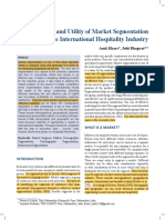 Market Segmentation Relevance for Hospitality Industry