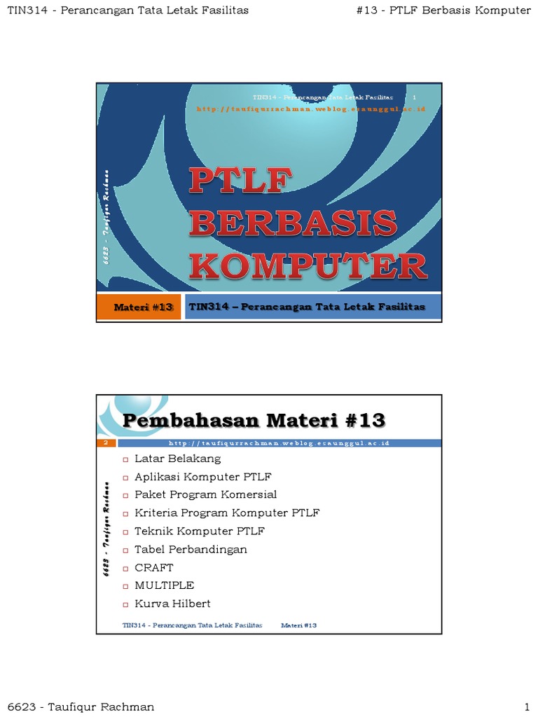 Aplikasi Komputer dalam PTLF | PDF | Seni | Teknologi & Rekayasa