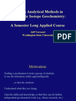 Modern Analytical Methods in Radiogenic Isotope Geochemistry: A Semester Long Applied Course