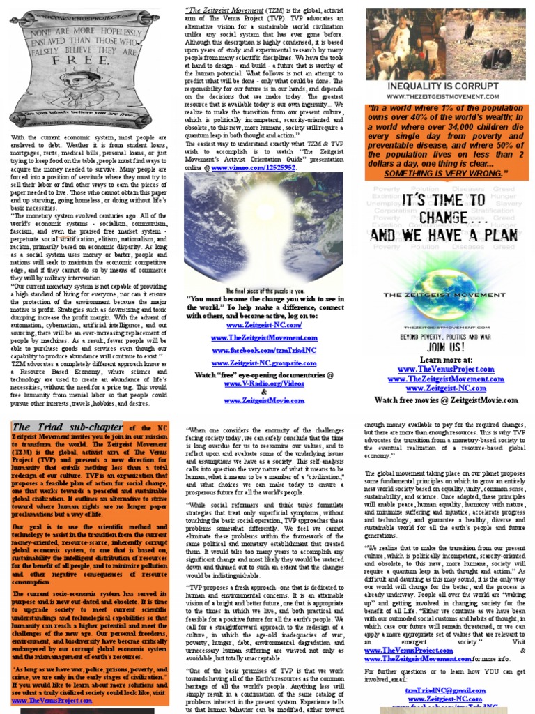 tzmTriadNC Tri Fold Flyer | PDF | Sustainability | Economies