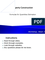 Property Construction: Formulae For Quantities Estimation