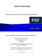 Property Construction: Concrete and Pre-Cast Concrete Construction