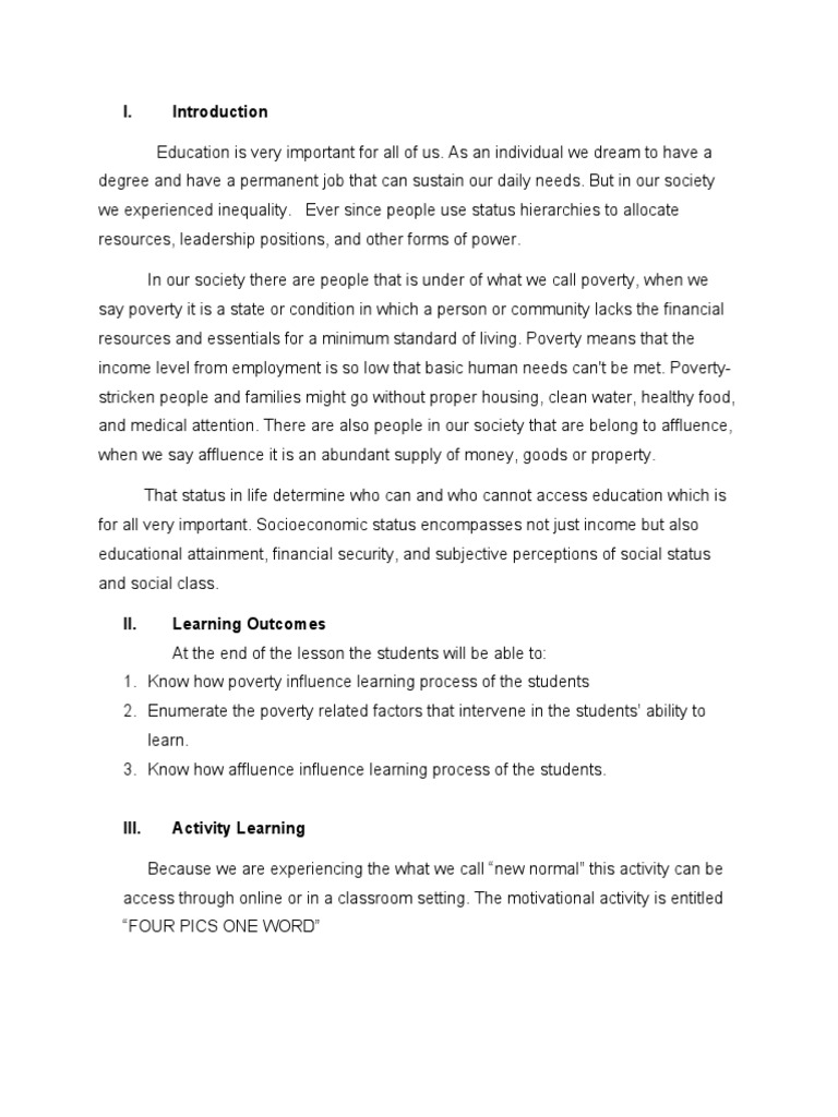 8 Poverty and Affluence PDF Socioeconomic Status Poverty