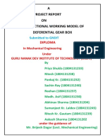 A Mini Project Report ON Study and Sectional Working Model of Deferential Gear Box