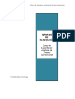 Informe de evaluación del curso de asistente de tornero convencional