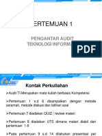 Pertemuan 1: Pengantar Audit Teknologi Informasi