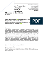 Psychometric Properties and Factor Analysis of A Short Form of The Multidimensional Measure of Emotional Abuse