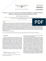 Influence of pH, buffer species, and storage temperature on physicochemical stability of a humanized monoclonal antobody LA298