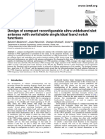 Design of Compact Reconfigurable Ultra-Wideband Slot Antenna With Switchable Single/dual Band Notch Functions