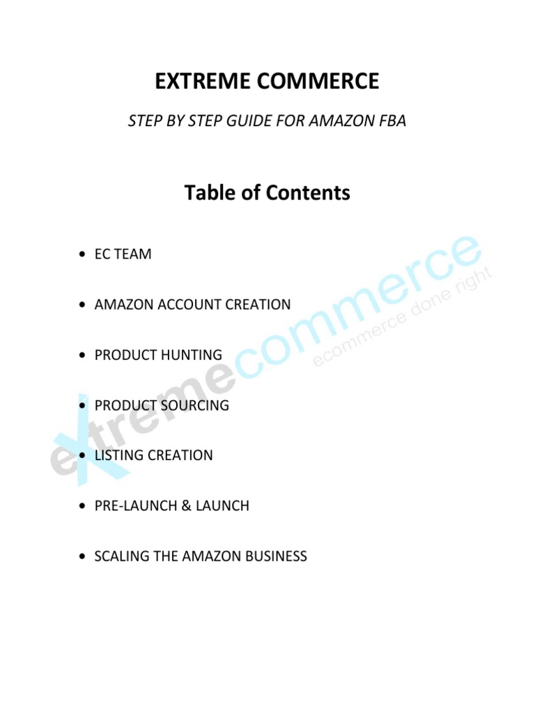 Amazon FBA Step-by-Step Guide | PDF | Computing | Communication
