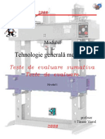 Teste de Evaluare Lacatuserie