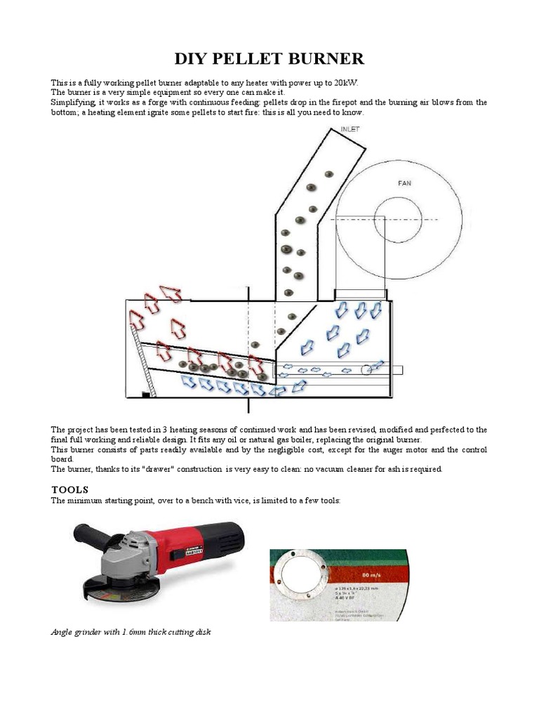 Diy Pellet Burner | PDF | Grinding (Abrasive Cutting) | Pipe (Fluid  Conveyance)