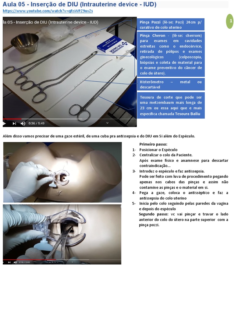 Inserção de Diu | PDF | Especialidades médicas | Médico da família