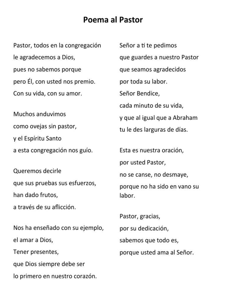 Poema Al Pastor | PDF