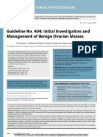 Initial Investigation and Managenement Benign Ovariam Masses