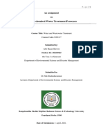 Physico-Chemical Water Treatment Processes: Course Title: Water and Wastewater Treatment Course Code: ESD417