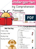 20pages Kindergarten Reading Comprehension