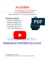 Algebra: Must Practice For Upcoming Exams