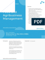 Mini-MBA in Food and Agribusiness Management Syllabus