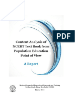 NCERT Textbook Content Analysis from Population Education Perspective