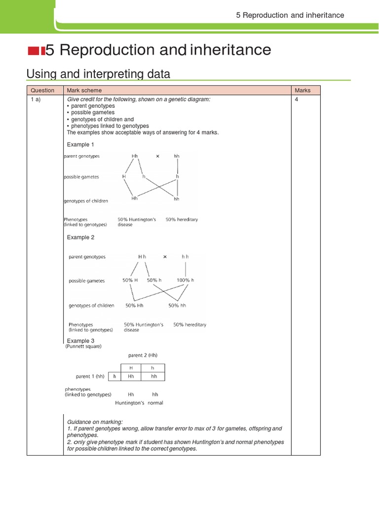 5 Reproduction and Inheritance | PDF | Translation (Biology ...