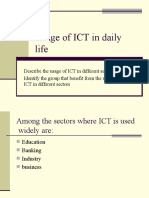 ICT Usage in Daily Life and Key Sectors