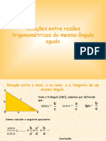 Relacoes Entre Razoes Trigonometricas