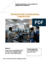 Introduction To Biological Laboratory: Lab Report 1