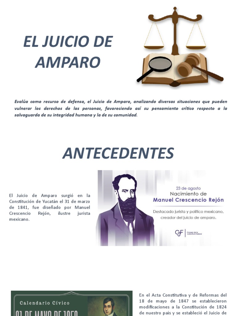 Historia y Concepto del Juicio de Amparo | PDF | Derecho Constitucional ...