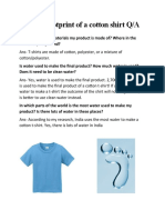 Water Footprint of A Cotton Shirt
