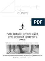 PIEDE PIATTO - ASPETTI CLINICI - Ortopediatria