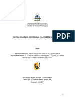 Abordaje Psicológico de La Influencia de La Violencia Intrafamiliar en El Comportamiento Desafian