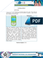 Learning Activity 3 Evidence: Cell Phones For Sale:: Diez Comparaciones Entre Ellos