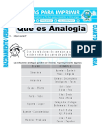 Ficha Que Es Analogia para Cuarto de Primaria