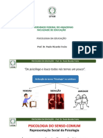 Senso Comum e Psicologia Científica