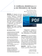 SILVA, Sílvia Elaine Da GASPERIN, Helena Guimarães PONTES, Felipe Simão. A Violência Obstétrica e o Despacho Do Ministério Da Saúde.