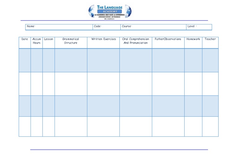 Student's Progress Sheet (ACTUAL CON LOGO) | PDF