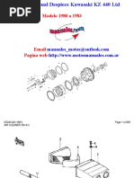 Kawasaki KZ750 Parts Manual 1980-1983 | PDF | Screw | Clutch