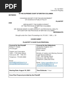 CSASPP's Case Plan Proposal