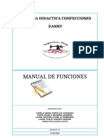 Manual de Funciones Microempresa Confecciones Danny