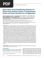 Butler Matrix Based Beamforming Networks For Phased Array Antenna Systems A Comprehensive Review and Future Directions For 5G Applications