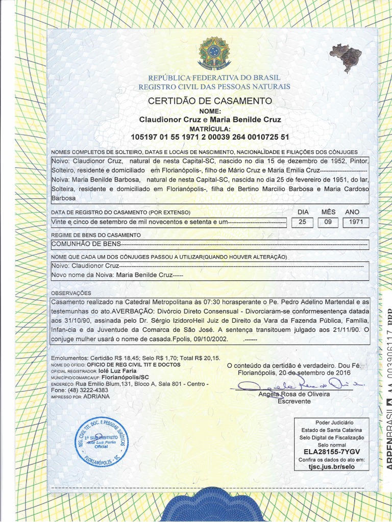Certidão Divórcio | PDF