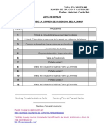 Lista de Cotejo (Carpeta de Evidencias - Primeros)