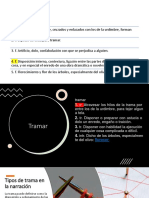 Tipos de Trama en Narración y Tipos de Narrador Según El Tiempo en Que Se Narra