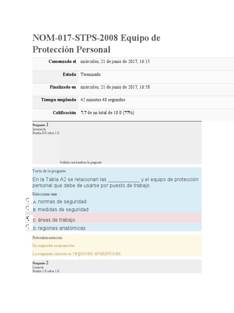 NOM 017 STPS 2008 Equipo de Proteccion P | PDF | Guante | Naturaleza