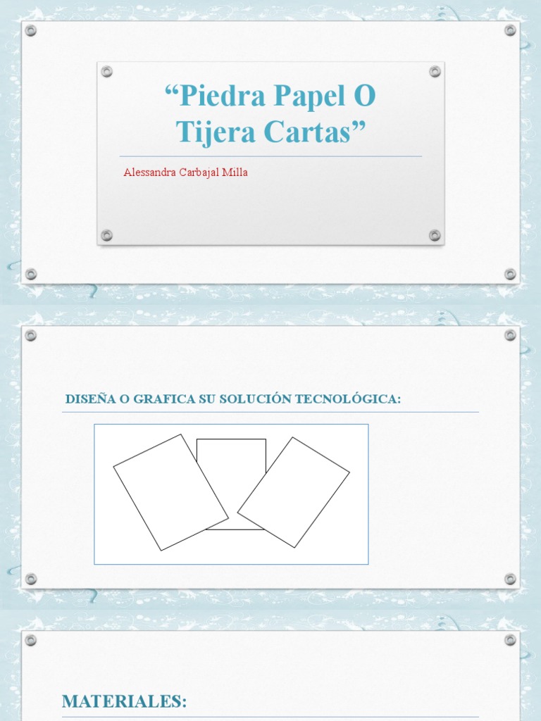 Piedra Papel O Tijera Cartas | PDF