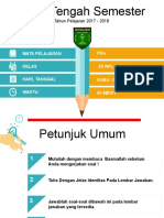 Ujian Tengah Semester Tahun Pelajaran 2017 - 2018