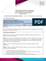 Activity Guide and Evaluation Rubric-Unit 1-Task 2 - Understanding Social Science