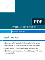 Writing Up Results: APA Style Guide #2